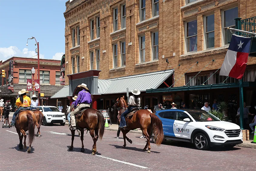 Miles IT vehicle in Fort Worth Stockyards